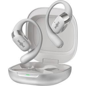 SHOKZ OpenFit 2 Open-Ear Headphones,True Wireless Bluetooth Earphones with Microphone,Earhook Earbuds with 48 Hours of Playtime,Fast Charging,IP55 Water-Resistant,with Carrying Bag,Beige,Bluetooth5.4(Grey)