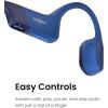 SHOKZ OpenRun Bone Conduction Headphones,Open-Ear Bluetooth Wireless Sport Headphones for Running & Workout,Sweat Resistant, Long 8H Playtime,Mic,Hair Band-Standard-Black(Blue)