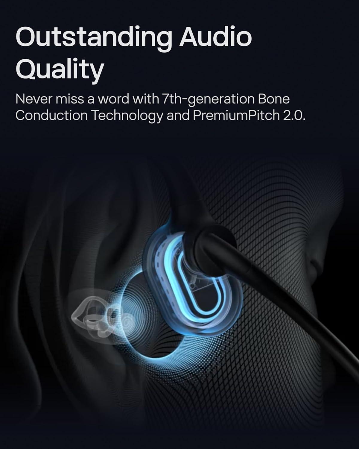 imageSHOKZ OpenComm2 UC 2025 Upgrade  OpenEar Wireless Computer Headset with Boom Mic Bone Conduction Bluetooth Stereo Headphones USBA Dongle Compatible with PC and Mac Zoom Certified  C120UCUSBC Charging