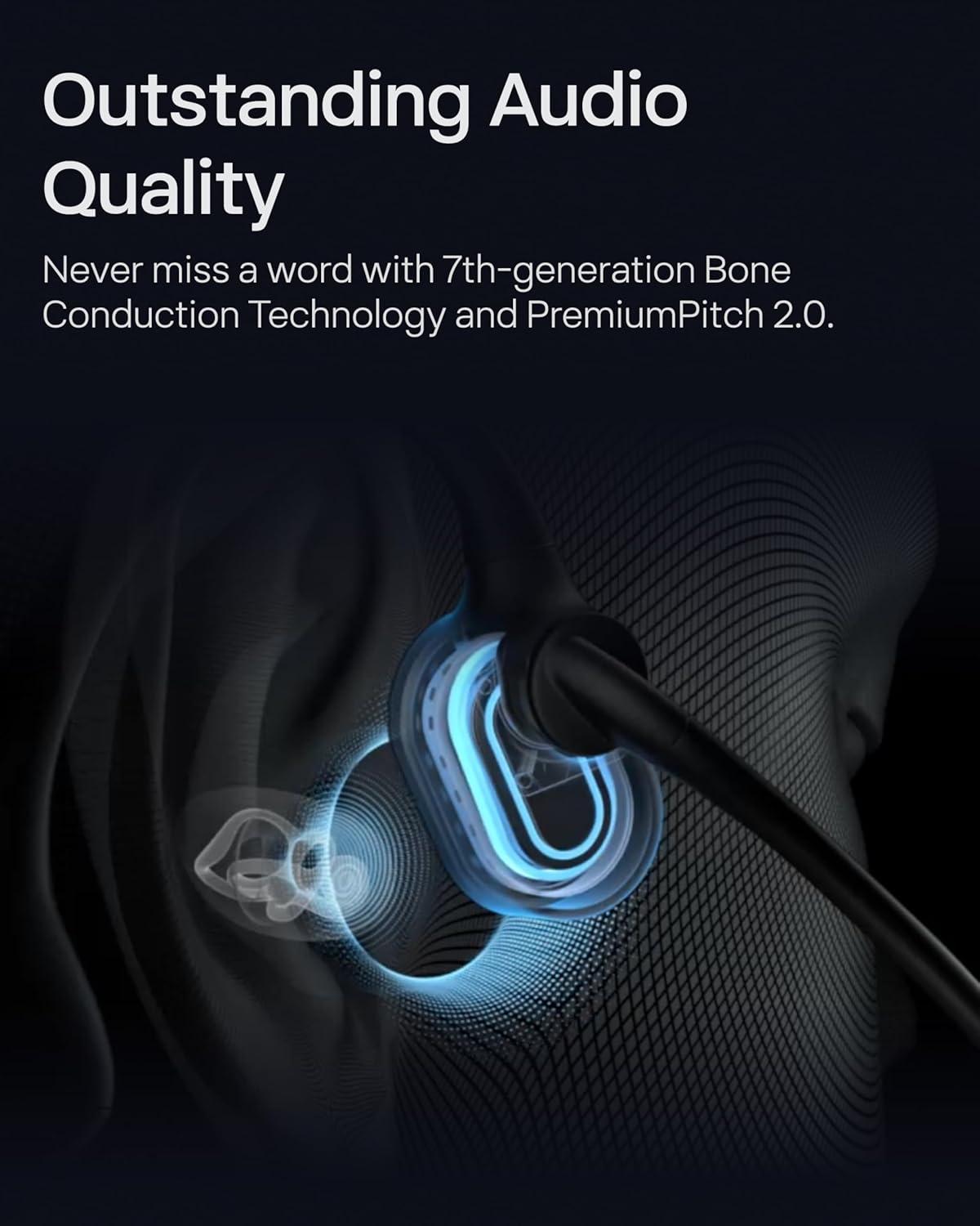 imageSHOKZ OpenComm2 UC 2025 Upgrade  OpenEar Wireless Computer Headset with Boom Mic Bone Conduction Bluetooth Stereo Headphones USBA Dongle Compatible with PC and Mac Zoom Certified  C120UCUSBC Charging