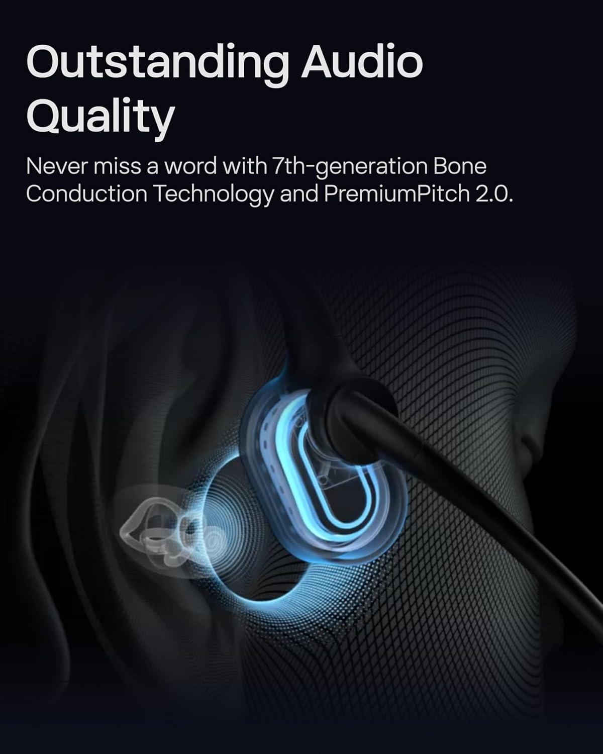 imageSHOKZ OpenComm2 UC 2025 Upgrade  OpenEar Wireless Computer Headset with Boom Mic Bone Conduction Bluetooth Stereo Headphones USBA Dongle Compatible with PC and Mac Zoom Certified  C120UCUSBC Charging