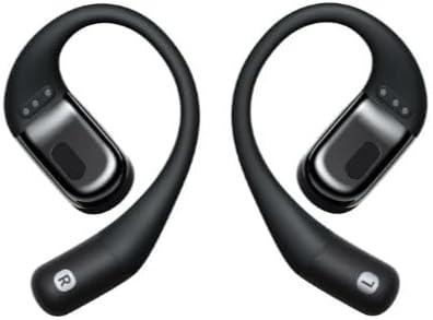 imageSHOKZ OpenFit  OpenEar True Wireless Bluetooth Headphones with Microphone Earbuds with Earhooks Sweat Resistant Fast Charging 28HRS Playtime Compatible with iPhone amp Android RenewedBlack Gold SE