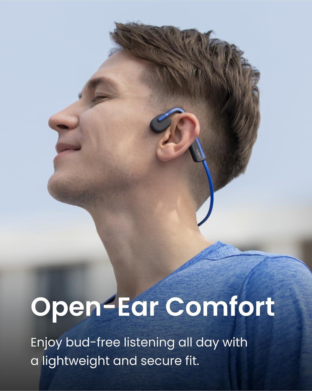 imageSHOKZ OpenMove  OpenEar Bluetooth Sport Headphones  Bone Conduction Wireless Earphones  Sweatproof for Running and WorkoutsRenewed