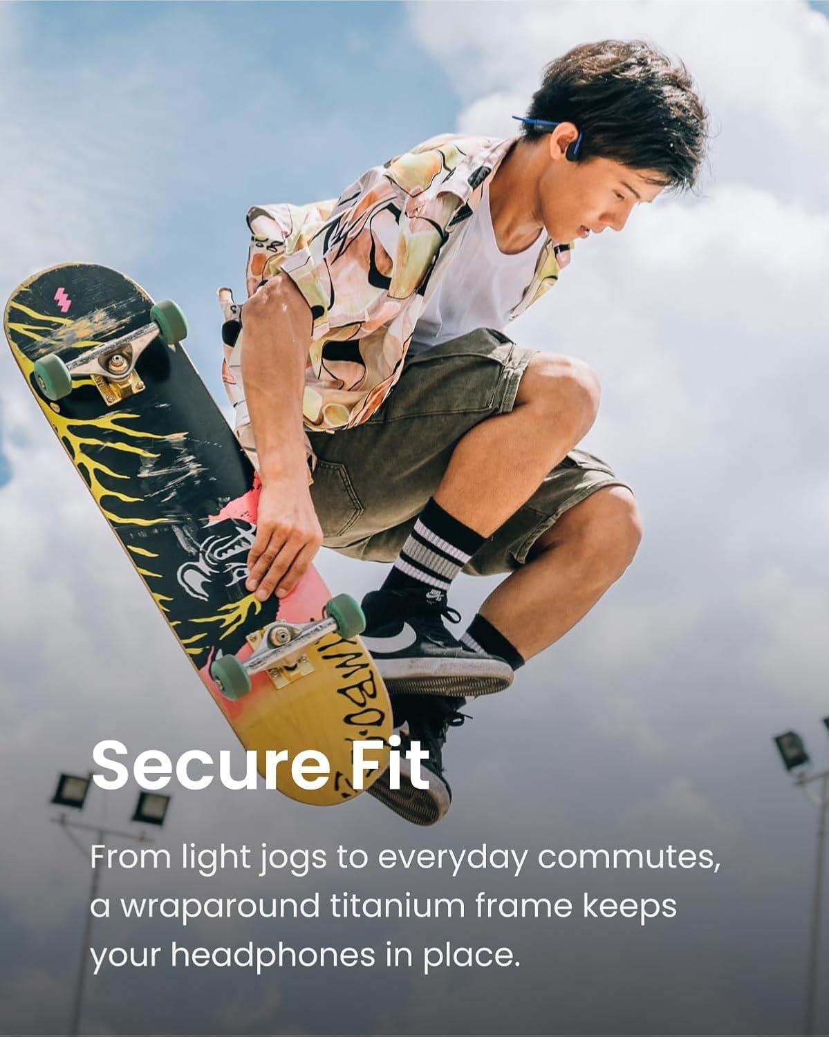 imageSHOKZ OpenMove  OpenEar Bluetooth Sport Headphones  Bone Conduction Wireless Earphones  Sweatproof for Running and WorkoutsRenewed