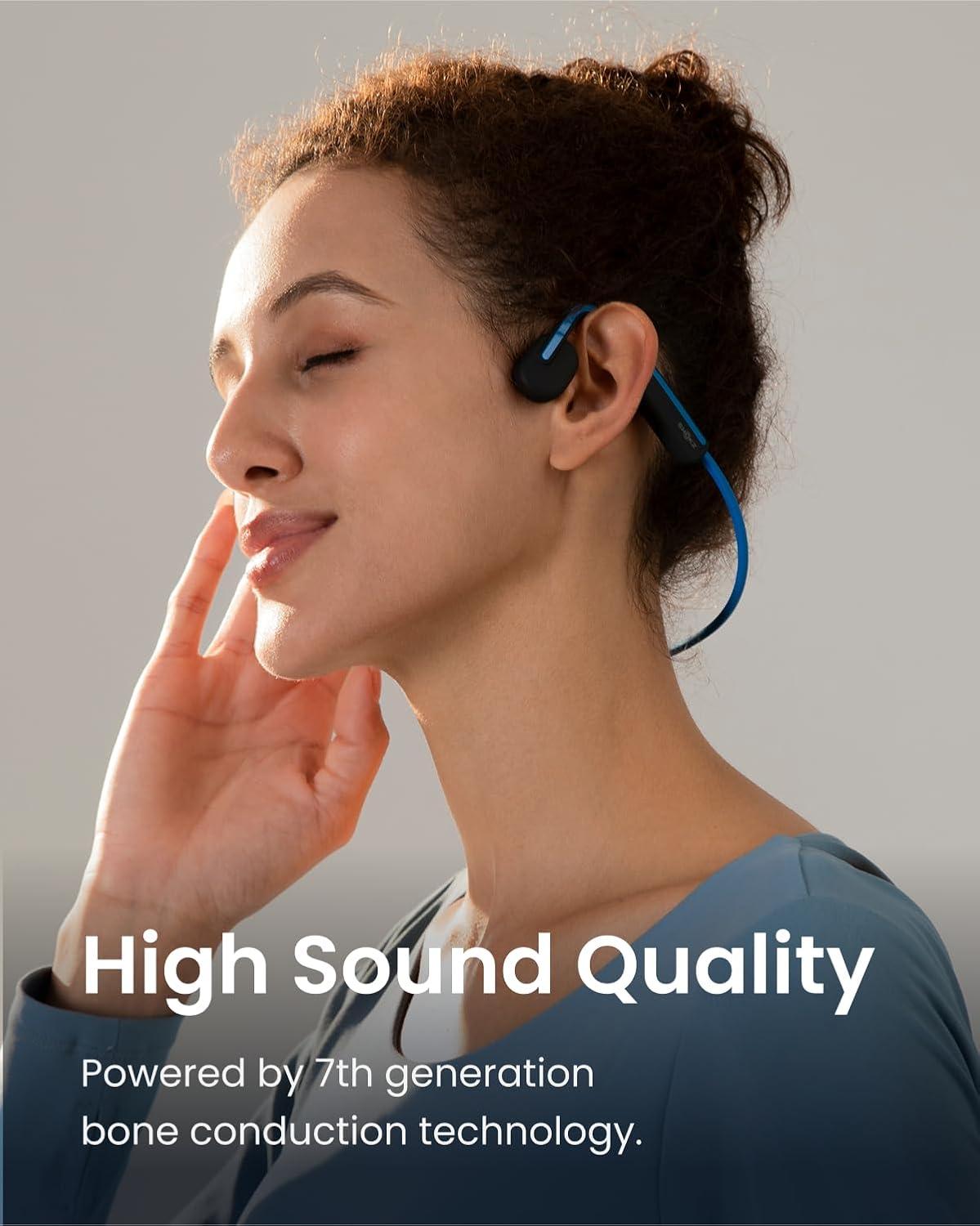 imageSHOKZ OpenMove  OpenEar Bluetooth Sport Headphones  Bone Conduction Wireless Earphones  Sweatproof for Running and WorkoutsRenewed