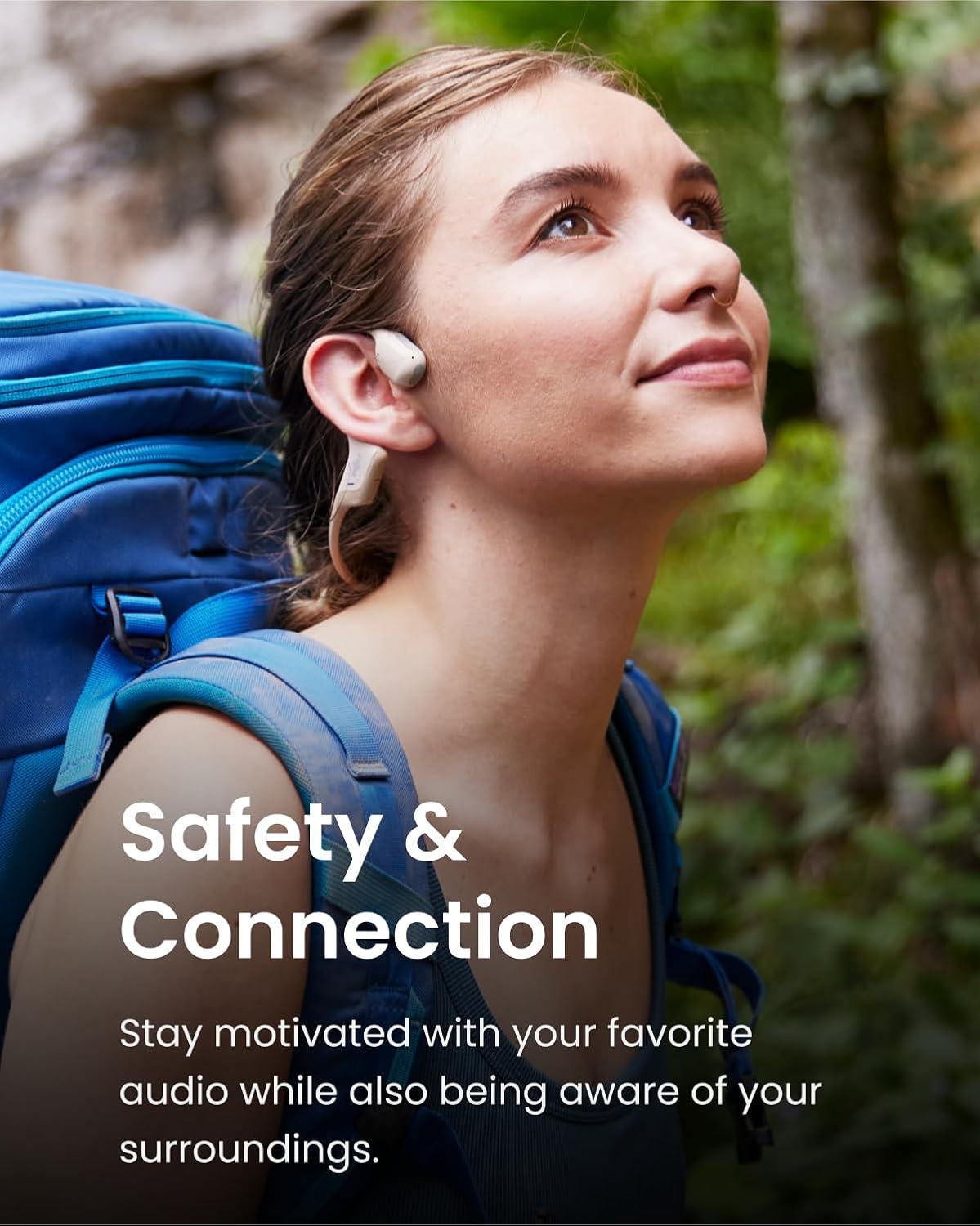 imageSHOKZ OpenRun Pro  OpenEar Bluetooth Bone Conduction Sport Headphones RenewedBeige