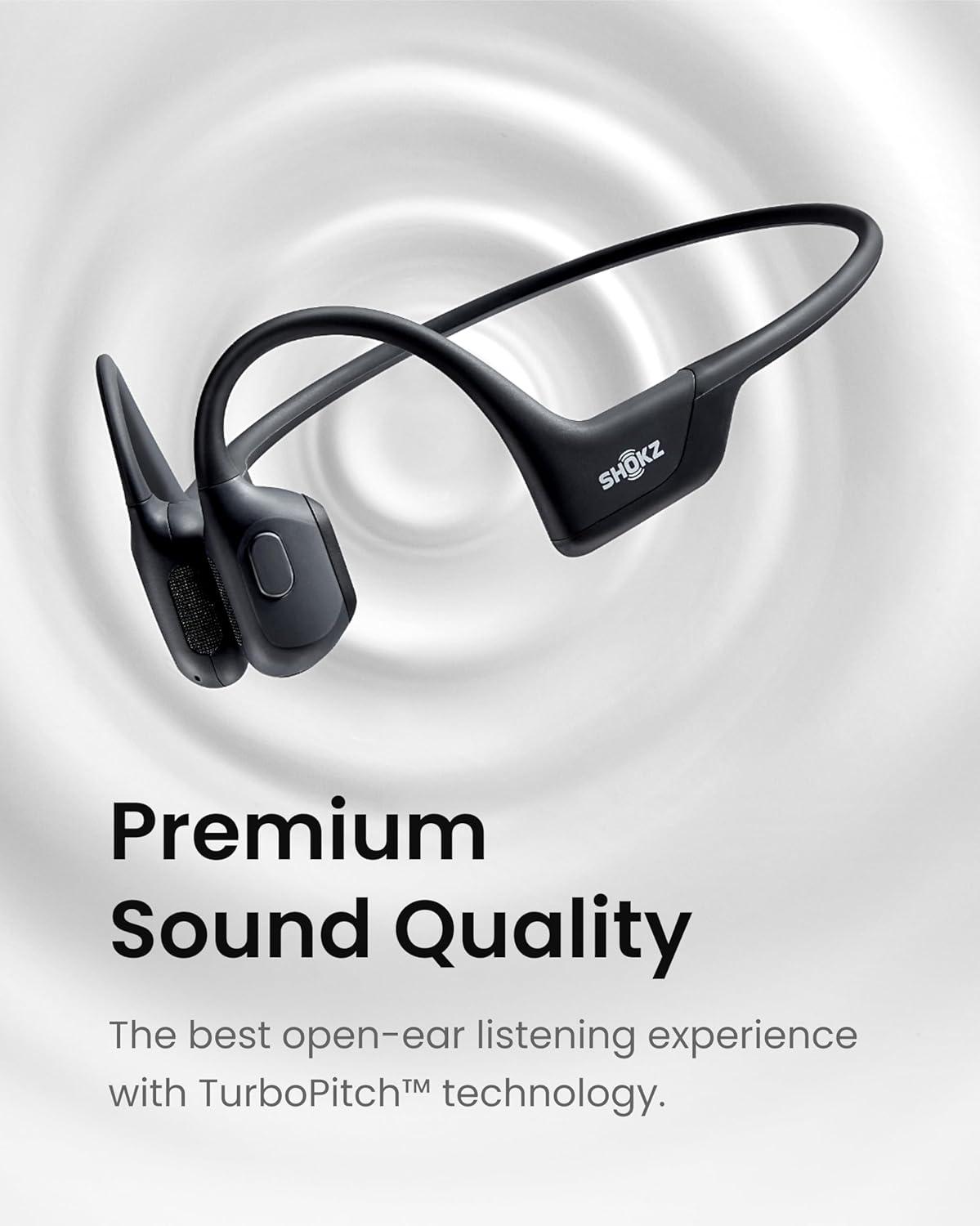 imageSHOKZ OpenRun Pro  OpenEar Bluetooth Bone Conduction Sport Headphones RenewedBlack