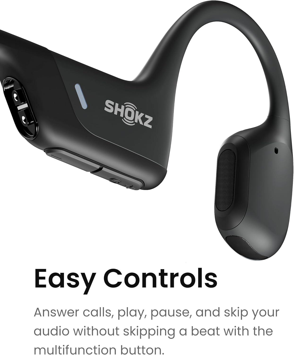 imageSHOKZ OpenRun Pro  OpenEar Bluetooth Bone Conduction Sport Headphones RenewedBlack