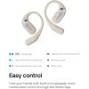 SHOKZ OpenFit – Open-Ear True Wireless Bluetooth Headphones with Microphone, Earbuds with Earhooks, Sweat Resistant, Fast Charging, 28HRS Playtime, Compatible with iPhone & Android (Renewed)(Beige)