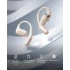 SHOKZ OpenFit – Open-Ear True Wireless Bluetooth Headphones with Microphone, Earbuds with Earhooks, Sweat Resistant, Fast Charging, 28HRS Playtime, Compatible with iPhone & Android (Renewed)(Beige)