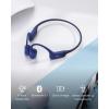 SHOKZ OpenSwim Swimming MP3 – No Bluetooth – Bone Conduction MP3 Player Waterproof for Swimming – Open-Ear Wireless MP3 Player, with Earplug (Blue) (Renewed)