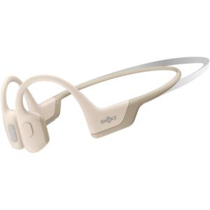 SHOKZ OpenRun Pro – Open-Ear Bluetooth Bone Conduction Sport Headphones (Renewed)(Beige)