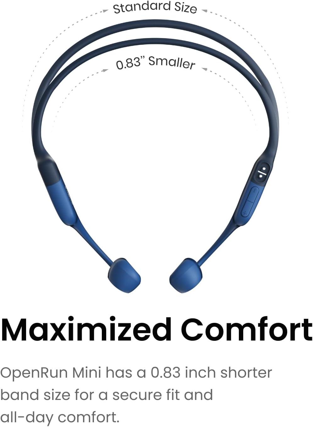 imageSHOKZ OpenRun Bone Conduction OpenEar Bluetooth Sport Headphones Running Workout Bundle with Waterproof Carrying Case amp Sweat Headband IP67 Sweat Resistant 8H Playtime Mic BlackBlue
