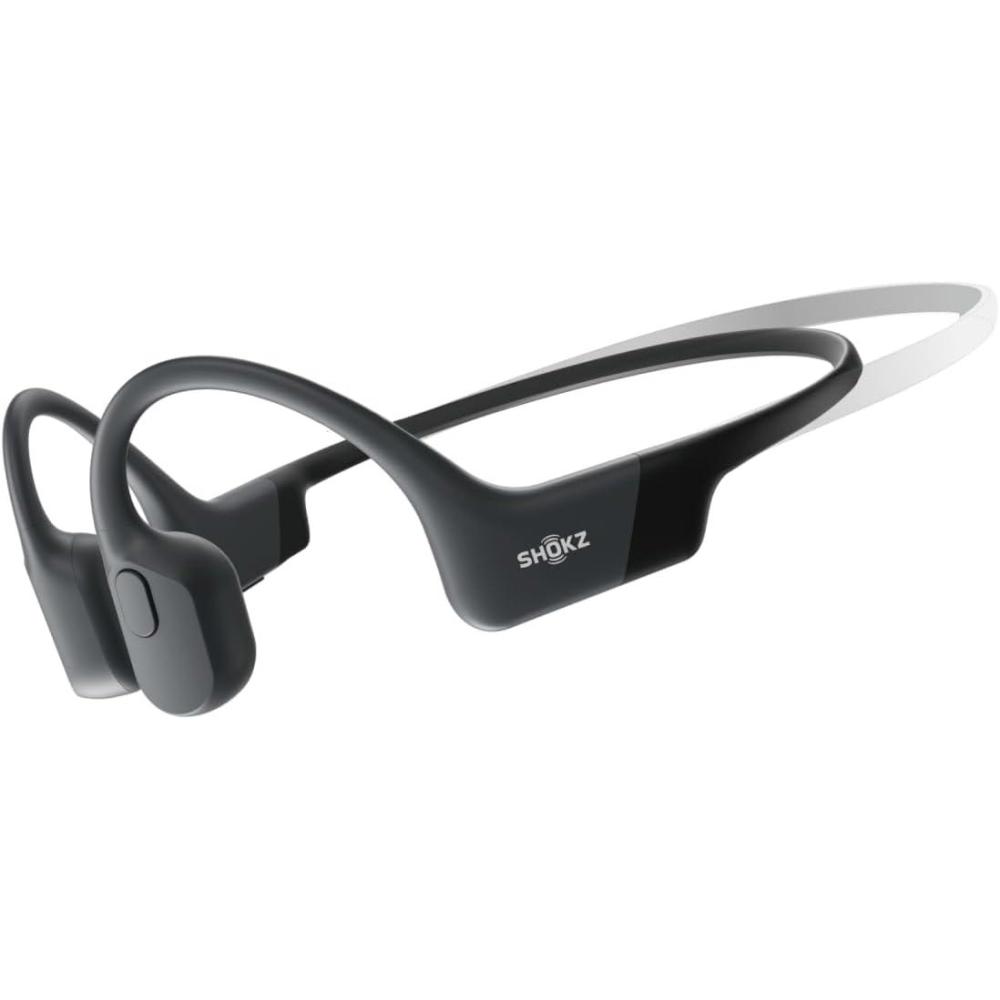 imageSHOKZ OpenRun Bone Conduction OpenEar Bluetooth Sport Headphones Running Workout Bundle with Waterproof Carrying Case amp Sweat Headband IP67 Sweat Resistant 8H Playtime Mic BlackBlack