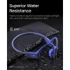 SHOKZ OpenRun Bone Conduction Open-Ear Bluetooth Sport Headphones, Running Workout Bundle with Waterproof Carrying Case & Sweat Headband, IP67 Sweat Resistant, 8H Playtime, Mic, Black(Blue)