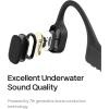 SHOKZ OpenSwim – MP3 Waterproof Headphones for Swimming – Not Bluetooth Compatible – Built-in MP3 Player with Storage for 1200 Songs – Open-Ear Wireless Headphones, with Nose Clip and Earplug (Black)