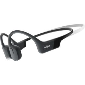 SHOKZ OpenRun Bone Conduction Open-Ear Bluetooth Sport Headphones, Running Workout Bundle with Waterproof Carrying Case & Sweat Headband, IP67 Sweat Resistant, 8H Playtime, Mic, Black(Black)