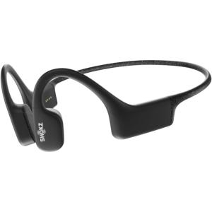 SHOKZ OpenSwim – MP3 Waterproof Headphones for Swimming – Not Bluetooth Compatible – Built-in MP3 Player with Storage for 1200 Songs – Open-Ear Wireless Headphones, with Nose Clip and Earplug (Black)