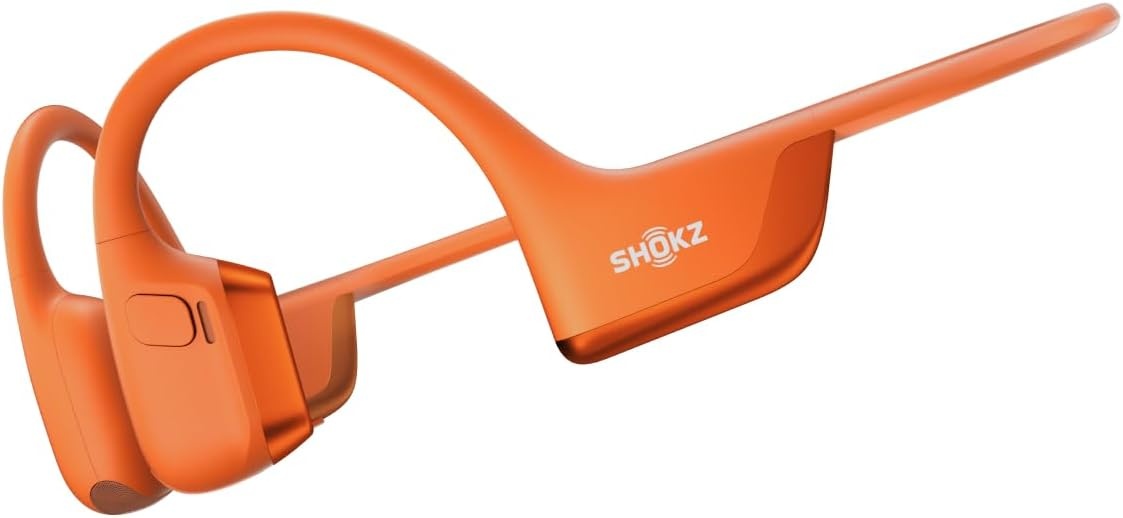 imageSHOKZ New OpenRun Pro 2Bone Conduction HeadphonesOpenEar Bluetooth Wireless Sport Earphones for RunningWorkoutsSweat ResistantSecure Comfortable FitDeep BassSmart Mic Free Gym BagOrange