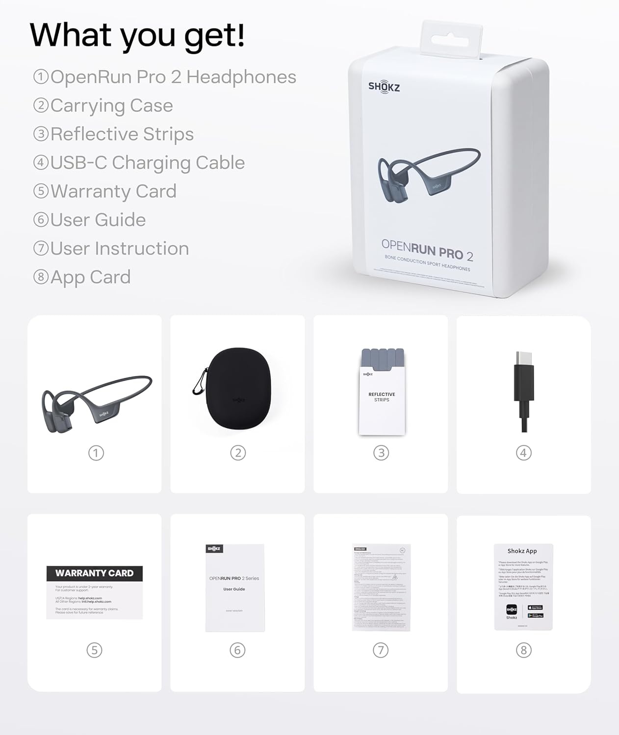 imageSHOKZ New OpenRun Pro 2Bone Conduction HeadphonesOpenEar Bluetooth Wireless Sport Earphones for RunningWorkoutsSweat ResistantSecure Comfortable FitDeep BassSmart Mic Free Gym BagBlack