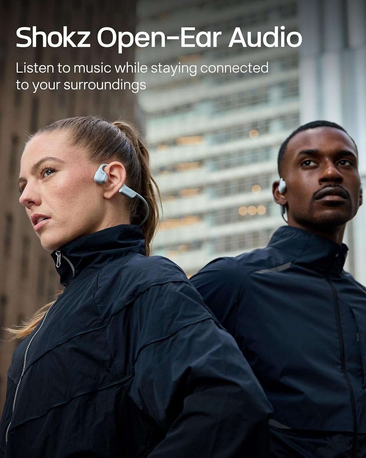imageSHOKZ New OpenRun Pro 2Bone Conduction HeadphonesOpenEar Bluetooth Wireless Sport Earphones for RunningWorkoutsSweat ResistantSecure Comfortable FitDeep BassSmart Mic Free Gym BagSilver