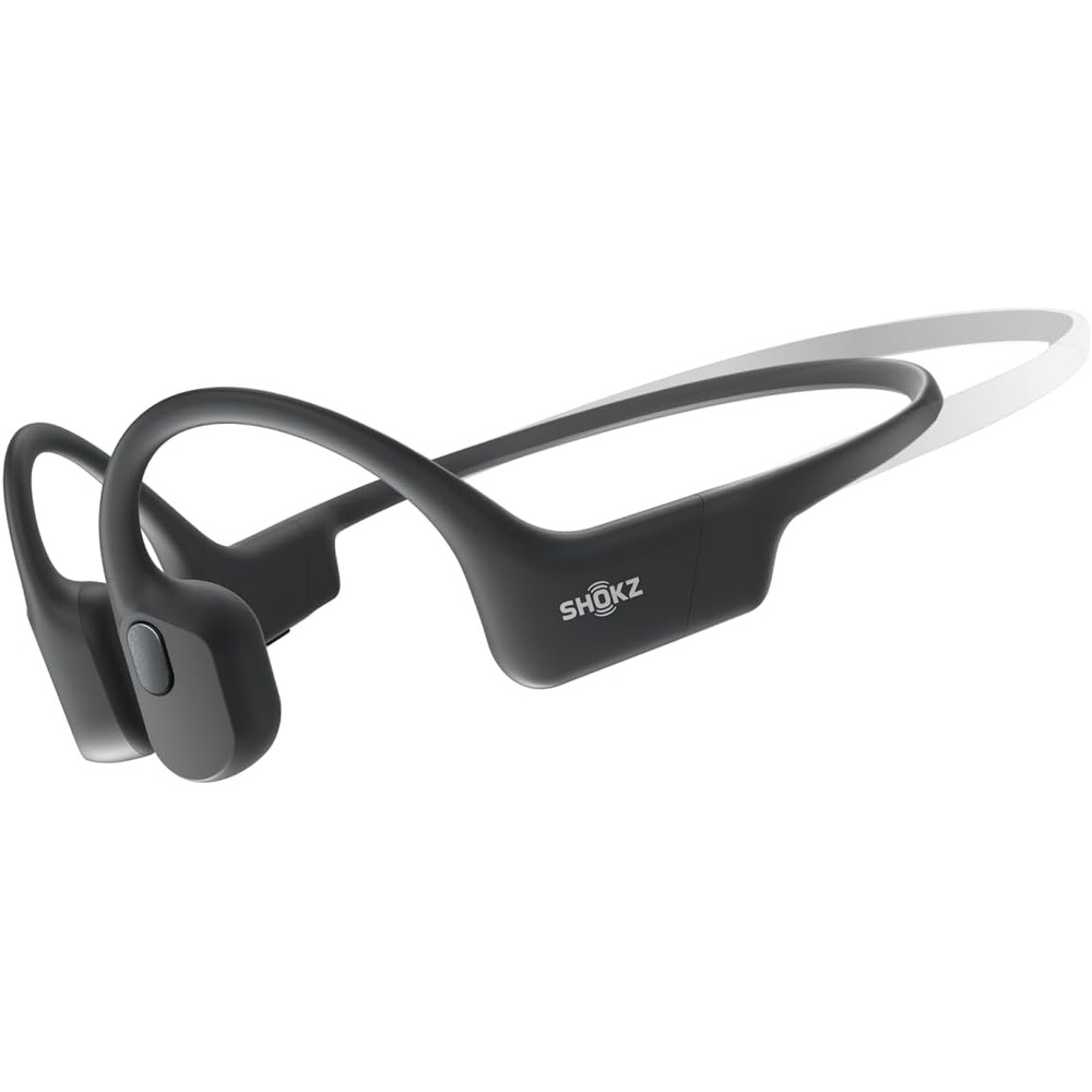 imageSHOKZ OpenRun Mini with USBC Charging OpenEar Bluetooth Bone Conduction Sport Headphones Sweat Resistant Wireless Earphones for Workouts and Running Built in Mic with Hair BandBlack RenewedBlack