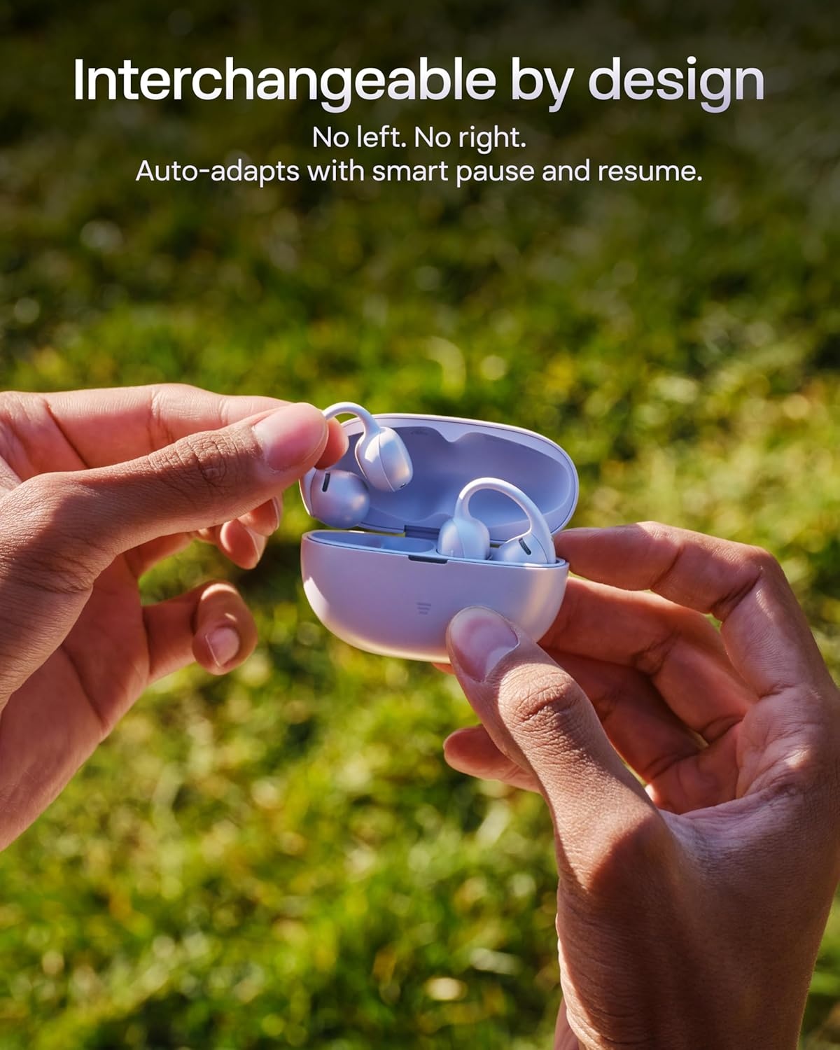 image:imageSHOKZ OpenDots Air OpenEar ClipOn Earbuds Bluetooth 61 Up to 36 Hours of Listening Interchangeable Earbuds Touch Controls Dual AI NoiseCanceling Microphones IP55 Bassphere TechnologyDaybreak Purple