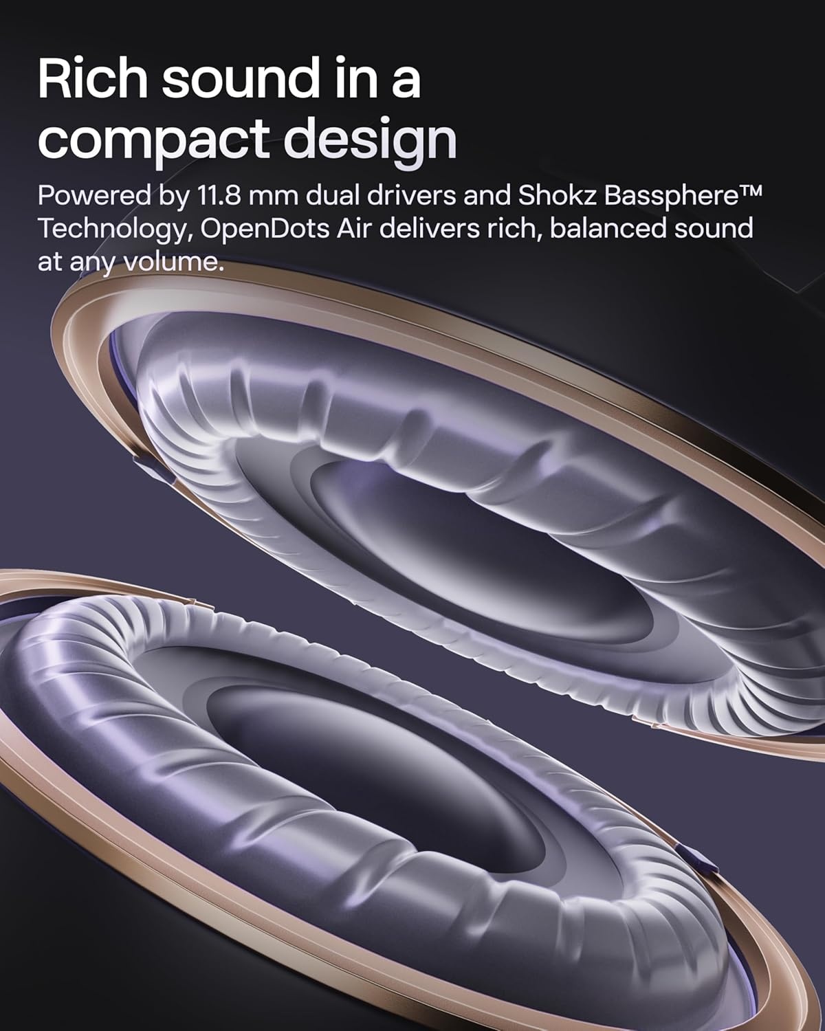 image:imageSHOKZ OpenDots Air OpenEar ClipOn Earbuds Bluetooth 61 Up to 36 Hours of Listening Interchangeable Earbuds Touch Controls Dual AI NoiseCanceling Microphones IP55 Bassphere TechnologyBlack