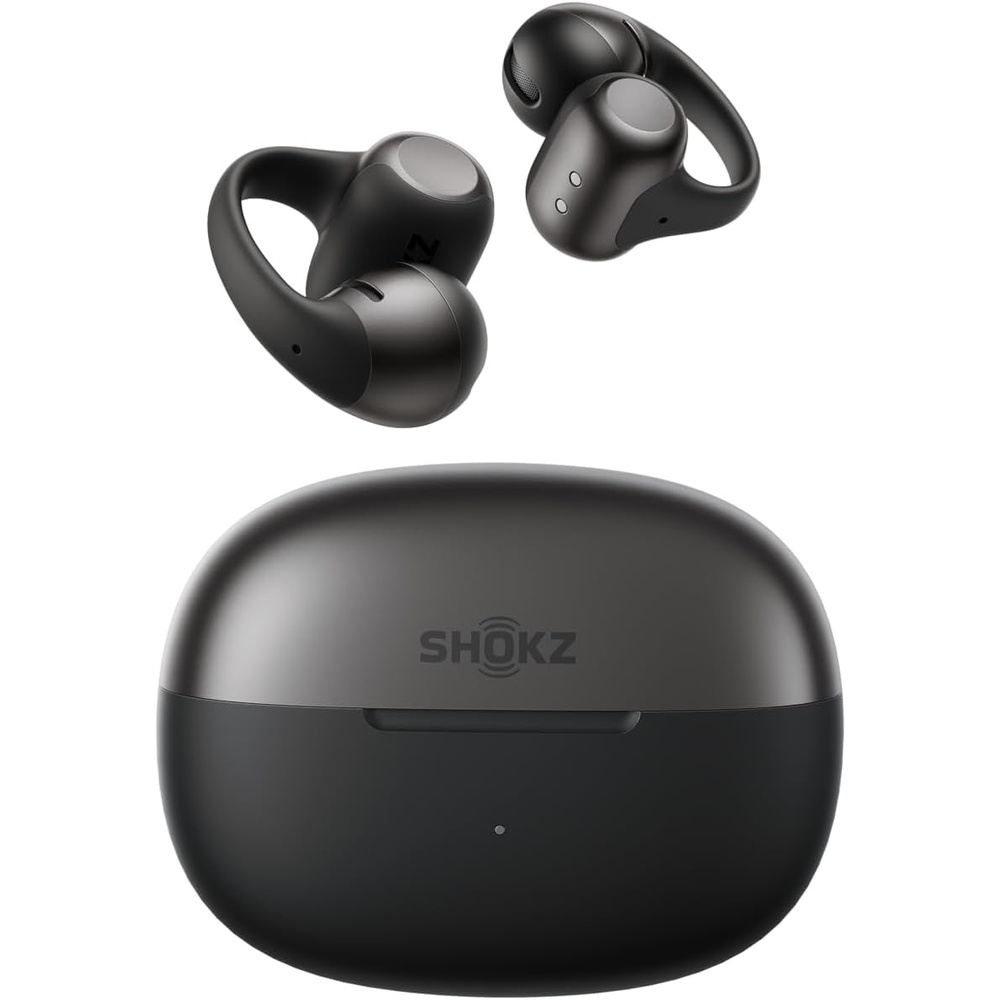 image:imageSHOKZ OpenDots 2 OpenEar ClipOn Earbuds with Upgraded Dolby Audio 3Mic Clear Calls Rich Bass Up to 40 Hrs of Audio Wireless Charging Interchangeable LeftRight Earbuds IP57 Bluetooth 61Black