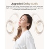SHOKZ OpenDots 2 Open-Ear Clip-On Earbuds with Upgraded Dolby Audio, 3-Mic Clear Calls, Rich Bass, Up to 40 Hrs of Audio, Wireless Charging, Interchangeable Left/Right Earbuds, IP57, Bluetooth 6.1(Pearl white)