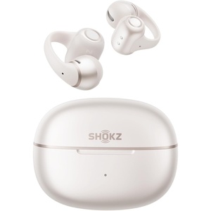 SHOKZ OpenDots 2 Open-Ear Clip-On Earbuds with Upgraded Dolby Audio, 3-Mic Clear Calls, Rich Bass, Up to 40 Hrs of Audio, Wireless Charging, Interchangeable Left/Right Earbuds, IP57, Bluetooth 6.1(Pearl white)