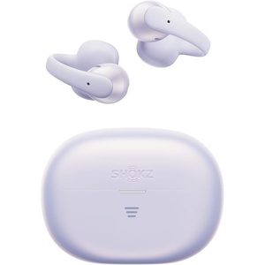 SHOKZ OpenDots Air – Open-Ear, Clip-On Earbuds – Bluetooth 6.1, Up to 36 Hours of Listening, Interchangeable Earbuds, Touch Controls, Dual AI Noise-Canceling Microphones, IP55, Bassphere Technology(Daybreak Purple)